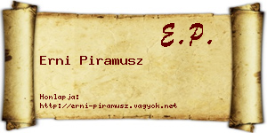 Erni Piramusz névjegykártya